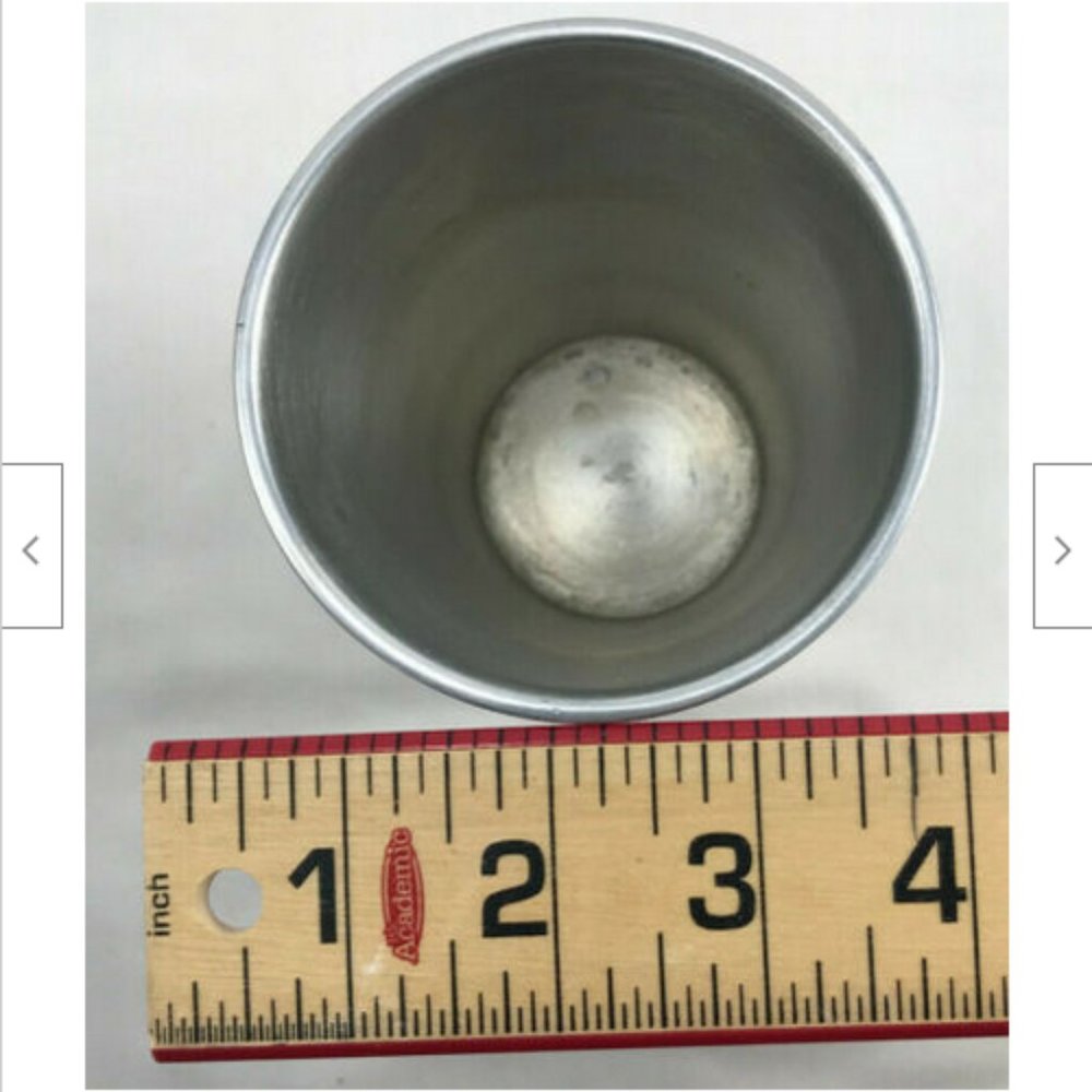 8 oz Metal Bar ware Mint Julep Metal Cup Beaded 4.5" tall - Picture 5 of 6